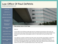 PAUL DEPETRIS website screenshot