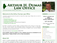 ARTHUR DUMAS website screenshot