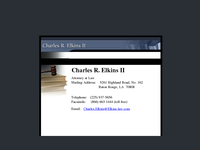 CHARLES ELKINS website screenshot