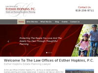 ESTHER HOPKINS website screenshot