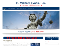 H MICHAEL EVANS website screenshot