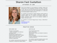 SHARON FAST GUSTAFSON website screenshot