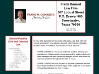 FRANK CONARD website screenshot