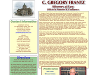 C GREGORY FRANTZ website screenshot