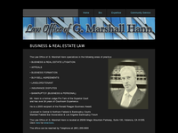 G MARSHALL HANN website screenshot