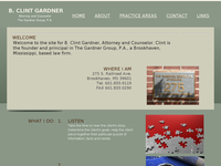 B CLINT GARDNER website screenshot