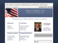 GARY BAKER website screenshot
