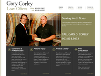 GARY CORLEY website screenshot