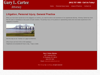 GARY CARTEE website screenshot