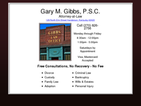GARY GIBBS website screenshot