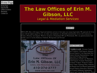ERIN GIBSON website screenshot