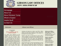 JOSEPH GIBSON website screenshot
