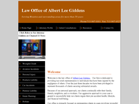 ALBERT LEE GIDDENS website screenshot