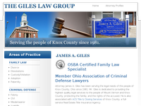 JAMES GILES website screenshot
