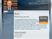 GREGORY WRIGHT website screenshot