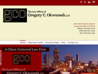 GREGORY OKWUOSAH website screenshot