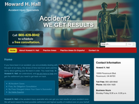 HOWARD HALL website screenshot