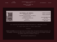 JAMES HANNER website screenshot