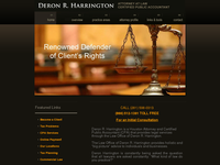 DERON HARRINGTON website screenshot