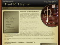 PAUL HAYNES website screenshot