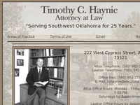 TIMOTHY HAYNIE website screenshot