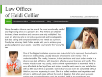 HEIDI COLLIER website screenshot