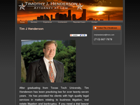 TIMOTHY HENDERSON website screenshot