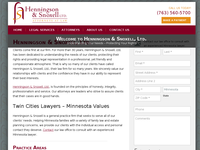 L DAVID HENNINGSON website screenshot