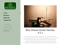 GUNTER HENSLEY website screenshot