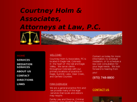 COURTNEY HOLM website screenshot