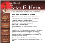 PETER HORNE website screenshot