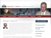MICHAEL IRWIN website screenshot