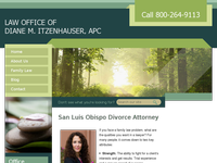 DIANE IZENHAUSER website screenshot