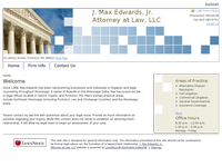 MAX EDWARDS website screenshot