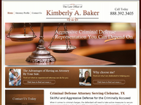 KIMBERLY BAKER website screenshot