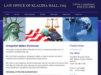 KLAUDIA HALL website screenshot