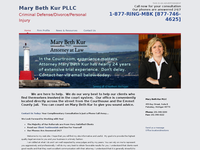 MARY BETH KUR website screenshot