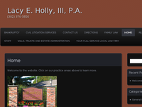 LACY HOLLY website screenshot