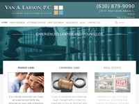 A VAN LARSON website screenshot