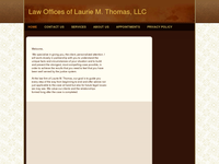 LAURIE THOMAS website screenshot