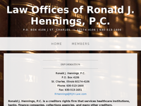 RONALD HENNINGS website screenshot