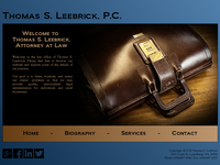 THOMAS LEEBRICK website screenshot