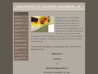 LEONARD ZAGURSKIE website screenshot