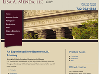 LISA MENDA website screenshot
