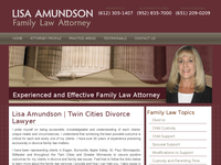 LISA AMUNDON website screenshot
