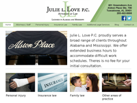 JULIE LOVE website screenshot