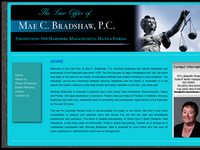 MAE BRADSHAW website screenshot