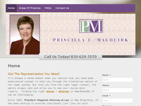 PRISCILLA MAGOUIRK website screenshot