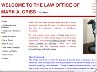 MARK CRISS website screenshot