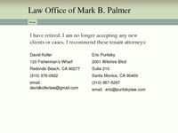 MARK PALMER website screenshot